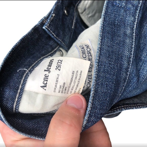 Vintage Acne studio jeans size 29 MAX CAR Blue - Picture 6 of 8